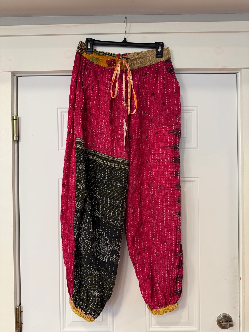Women’s KANTHA Boho Drawstring Joggers OS NWT